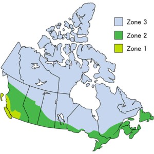 Canada climate zones
